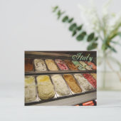 Italië Italiaanse Gelato Briefkaart (Staand voorkant)