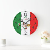 Italië Italiaanse Grazie Pizza Wijn Kus Decor Klok (Huis)