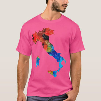 Italië Italiaanse kaart door Sharon Cummings grapp T-shirt