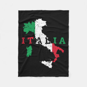 Italië Italiaanse kaart Flag Pride Gift Heritage I Fleece Deken
