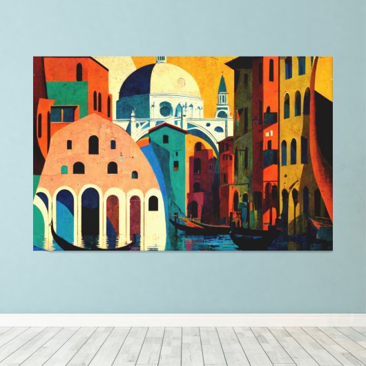 Italië, Italiaanse kunst, Italiaanse inrichting, I Canvas Afdruk (Insitu (Houten vloer))