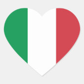Italië - Italiaanse nationale vlag Hart Sticker (Voorkant)