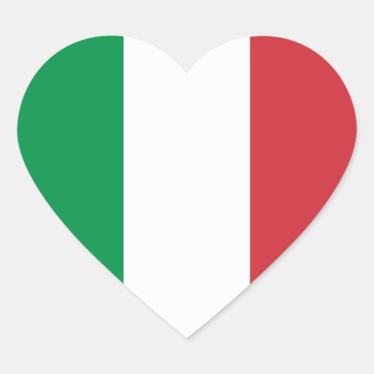 Italië - Italiaanse nationale vlag Hart Sticker (Voorkant)