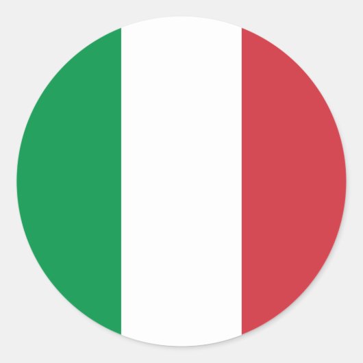 Italië - Italiaanse nationale vlag Ronde Sticker (Voorkant)