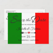 Italië Italiaanse Trouwdag Datum Opslaan Aankondigingskaart (Voorkant / Achterkant)