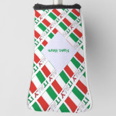 Italië Italiaanse vlag betegeld groen gepersonalis Golfheadcover (Draai 90)