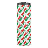 Italië Italiaanse vlag betegelde zwarte personalis Thermosbeker (Achterkant)