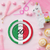 Italië Italiaanse vlag Birthday Jubileum Papieren Bordje (Feest)