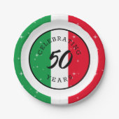Italië Italiaanse vlag Birthday Jubileum Papieren Bordje (Voorkant)