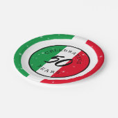 Italië Italiaanse vlag Birthday Jubileum Papieren Bordje (Gekanteld)