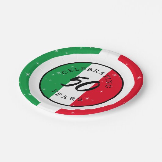 Italië Italiaanse vlag Birthday Jubileum Papieren Bordje (Gekanteld)