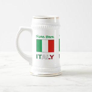 Italië Italiaanse Vlag Groen Personalisatie  Bierpul