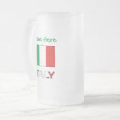 Italië Italiaanse vlag Groene Personalisatie Matglas Bierpul (Voorkant links)