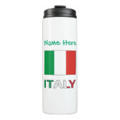 Italië Italiaanse vlag Groene Personalisatie Thermosbeker (Voorkant)