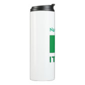 Italië Italiaanse vlag Groene Personalisatie Thermosbeker (Gedraaid links)