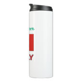 Italië Italiaanse vlag Groene Personalisatie Thermosbeker (Geroteerd rechts)