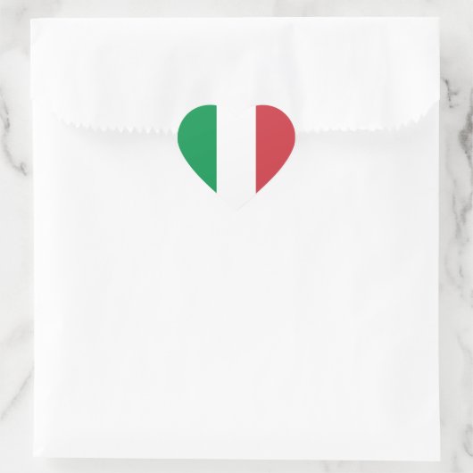 Italië/Italiaanse vlag Hart Sticker (Tas)