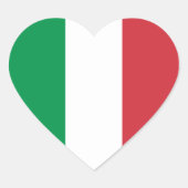 Italië/Italiaanse vlag Hart Sticker (Voorkant)