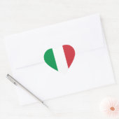 Italië/Italiaanse vlag Hart Sticker (Envelop)