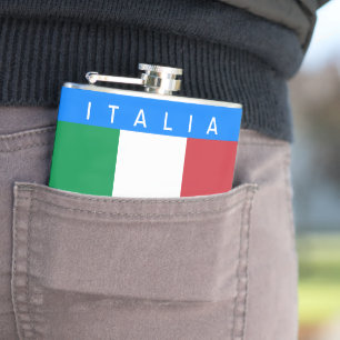 Italië - Italiaanse vlag Heupfles