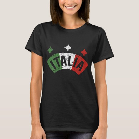 Italië Italiaanse vlag Italiaanse familie heeft la T-shirt (Voorkant)