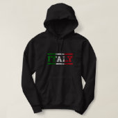 Italië Italiaanse vlag Italië Italiaanse voorrang  Hoodie (Design voorkant)