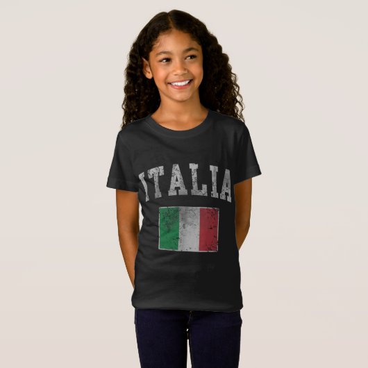  Italië Italiaanse vlag Italië Italiano T-shirt (Voorkant volledig)