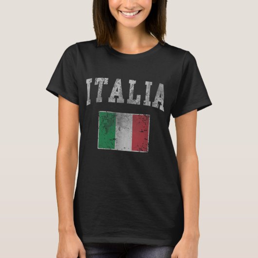  Italië Italiaanse vlag Italië Italiano T-shirt (Voorkant)