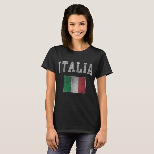  Italië Italiaanse vlag Italië Italiano T-shirt (Voorkant volledig)
