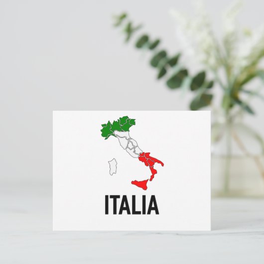  Italië Italiaanse vlag Italië Italiano T-Shirt Briefkaart (Staand voorkant)