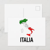  Italië Italiaanse vlag Italië Italiano T-Shirt Briefkaart (Voorkant / Achterkant)