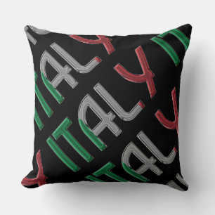 Italië Italiaanse vlag Kleuren Typografie Souvenir Kussen