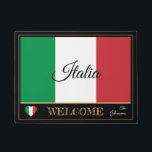 Italië & Italiaanse vlag — mat/sport Welkomstwoord Deurmat<br><div class="desc">Doormat: Italiaanse vlag & Italië "Welkom" matten - hou van mijn land,  reizen,  vakantie,  nationale patriotten / sportfans</div>