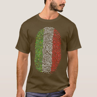Italië Italiaanse vlag met vingerafdruk T-shirt