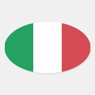 Italië/Italiaanse vlag Ovale Sticker