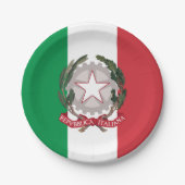 Italië, Italiaanse vlag partij, verjaardag / sport Papieren Bordje (Voorkant)