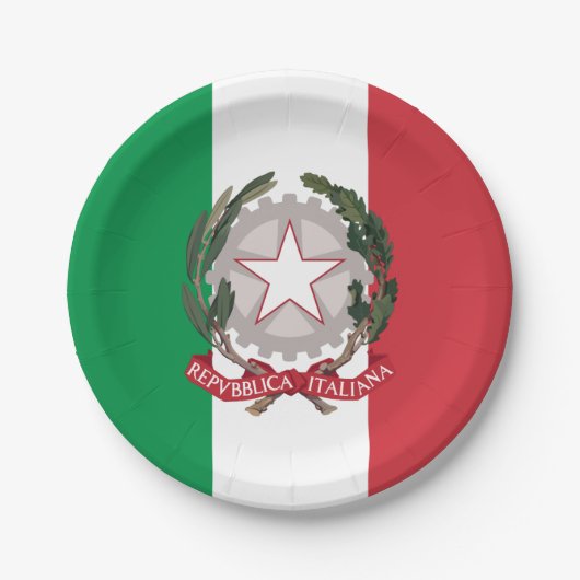 Italië, Italiaanse vlag partij, verjaardag / sport Papieren Bordje (Voorkant)