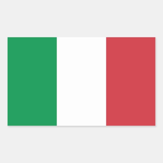 Italië/Italiaanse vlag Rechthoekige Sticker (Voorkant)