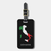 Italië Italiaanse vlag Rode White Italië Kaart Bagagelabel (Voorkant verticaal)