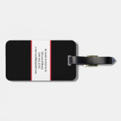 Italië Italiaanse vlag Rode White Italië Kaart Bagagelabel (Achterkant horizontaal)