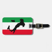 Italië Italiaanse vlag Rode White Italië Kaart Bagagelabel (Voorkant horizontaal)