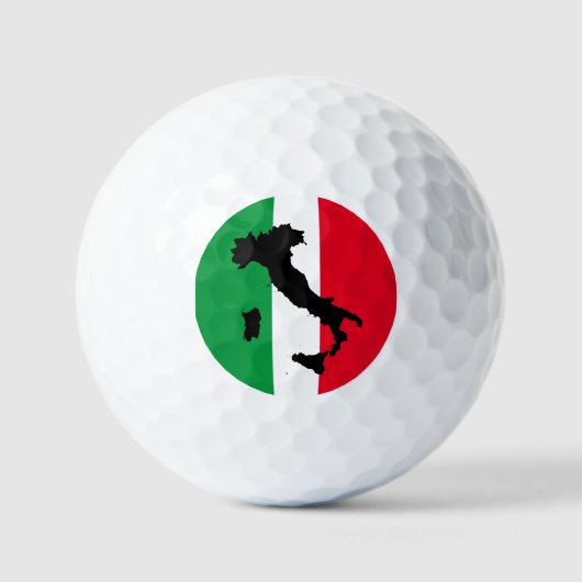 Italië Italiaanse vlag Rode White Italië Kaart Golfballen (Voorkant)