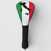 Italië Italiaanse vlag Rode White Italië Kaart Golfheadcover (Voorkant)