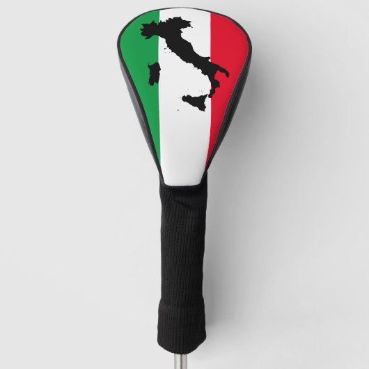 Italië Italiaanse vlag Rode White Italië Kaart Golfheadcover (Voorkant)