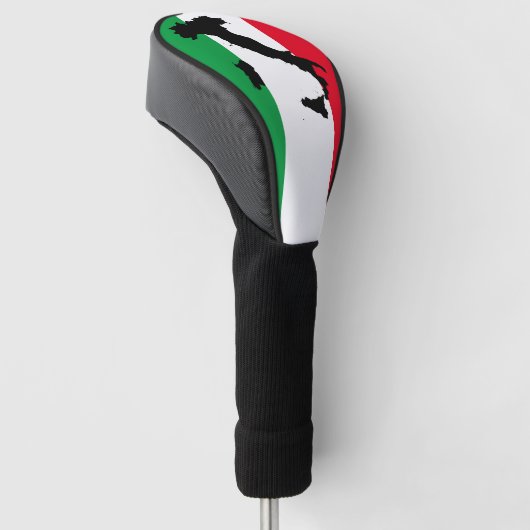 Italië Italiaanse vlag Rode White Italië Kaart Golfheadcover (Schuin)