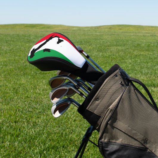 Italië Italiaanse vlag Rode White Italië Kaart Golfheadcover (Insitu)