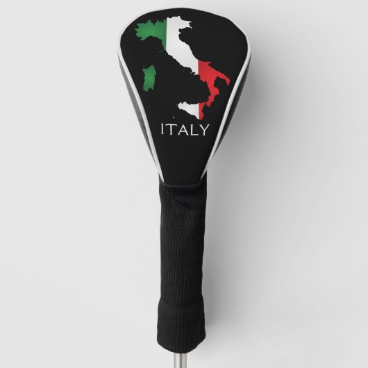 Italië Italiaanse vlag Rode White Italië Kaart Golfheadcover (Voorkant)