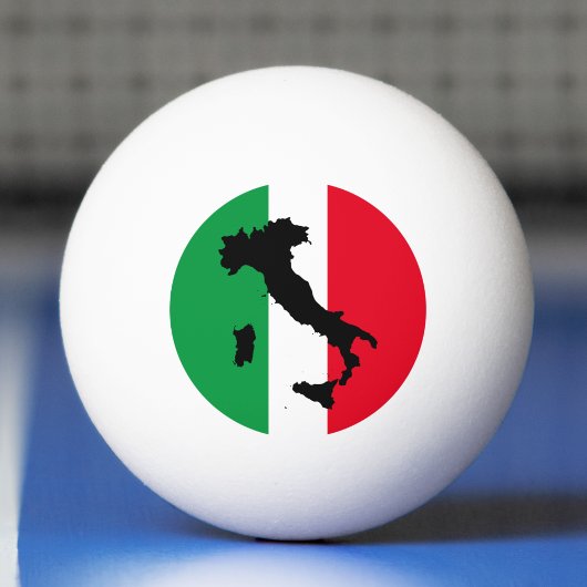 Italië Italiaanse vlag Rode White Italië Kaart Pingpongbal
