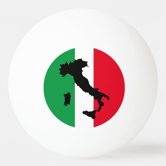 Italië Italiaanse vlag Rode White Italië Kaart Pingpongbal (Achterkant)
