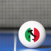 Italië Italiaanse vlag Rode White Italië Kaart Pingpongbal (Net)